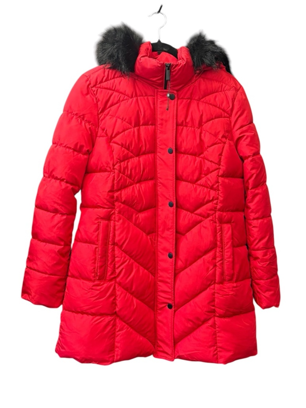 Winter Coat Red with Black fur